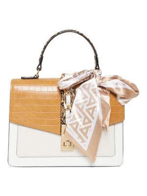 Buy Aldo Cailla Textured White Top Handle Bag Online
