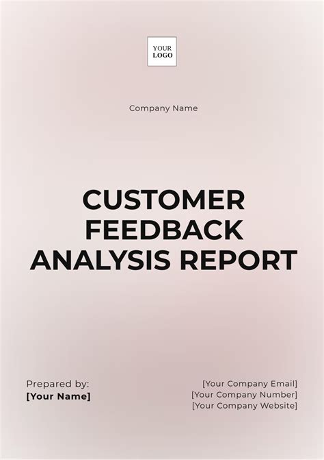 Free Customer Satisfaction Report Template to Edit Online