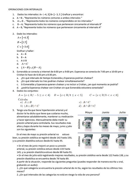 Image result for Operaciones Con Intervalos