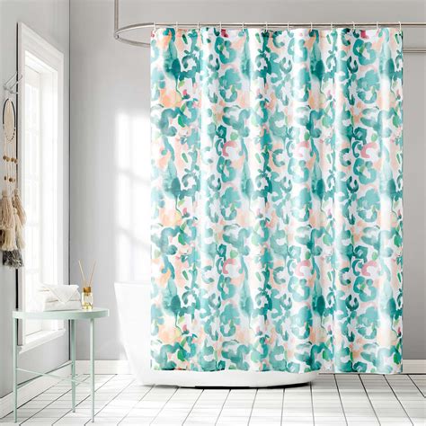 13-Piece Yara Multicolor Abstract Leopard Print Shower Curtain Set, 70x72