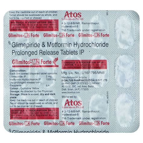 Glimitos-M2 Forte Tablet | Uses, Side Effects, Price | Apollo Pharmacy
