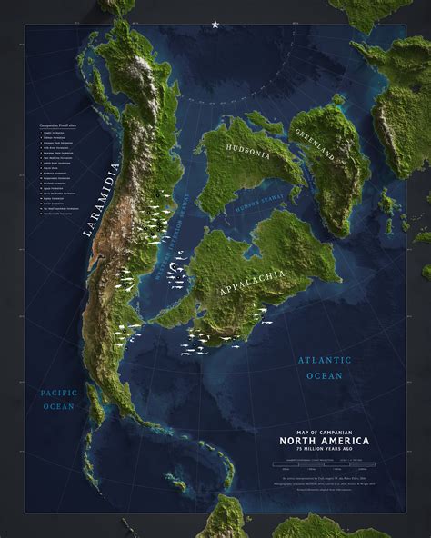 ArtStation - General map of North America during the Late Cretaceous (75 MYA)
