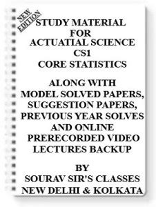 Study Notes Material On Actuatial Science Cs1 Core Statistics [pack Of ...