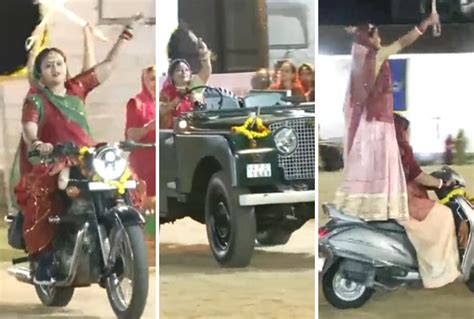 Navratri 2023: Rajput Women Perform Garba With Swords in Hand in Rajkot ...