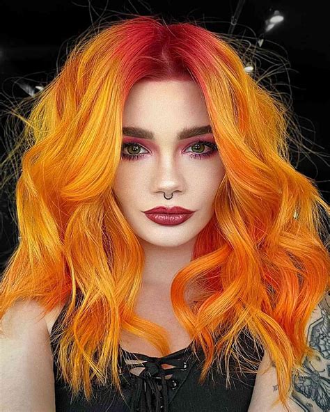 Hair Color Orange, Vivid Hair Color, Hair Color Shades, Latest ...