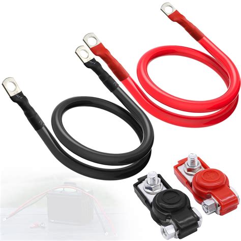 4 AWG Battery Cable 3ft Pure Copper Battery Inverter Cable with 5/16 ...