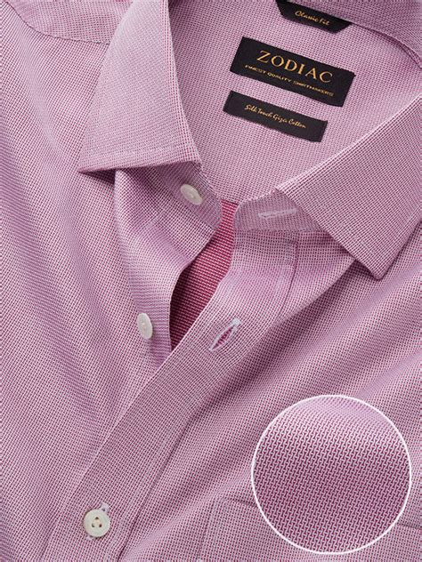 Buy Montefalco Red Solid Full Sleeve Single Cuff Classic Fit Classic ...