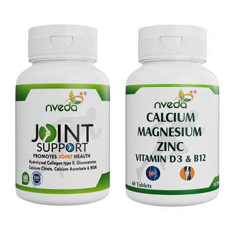 Nveda Joint Support and Calcium Complex Combo for Joints Health