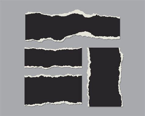 Ripped torn paper sheets collection and set of ripped torn | Premium Vector