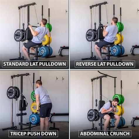 Buy Synergee LAT Pulldown Pulley Machine with Seat. Cable Attachment ...