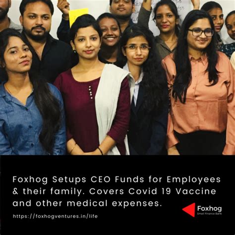 Foxhog Setups CEO Funds for Employees & their family. Covers Covid 19 ...