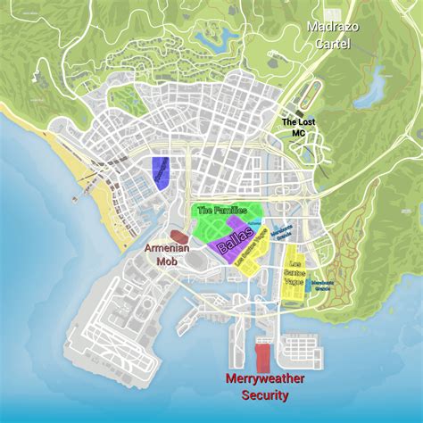 Map of all gangs in singleplayer except the Triads : r/GrandTheftAutoV