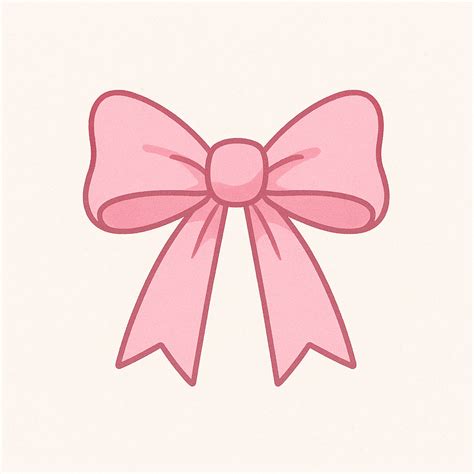 Pink Bow Drawing