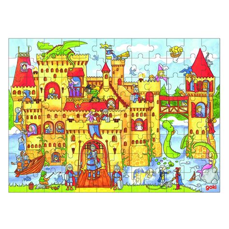 Buy Goki Knight's Castle Puzzle (96 Piece) Online at Low Prices in ...