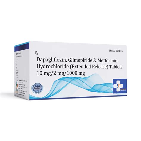 Dapagliflozin 10mg, Glimepiride 2mg & Metformin 1000mg tablet Uses ...