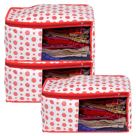 Kuber Industries Non-Woven Polka Dots Blouse Cover Bags With Zip ...