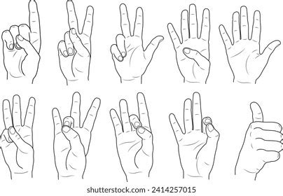 Image result for American Sign Language Alphabet Numbers