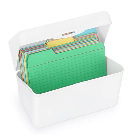 BTSKY 1 Pack 4 x 6 inch Index Card Box - Index Card Holder Notecard Box ...