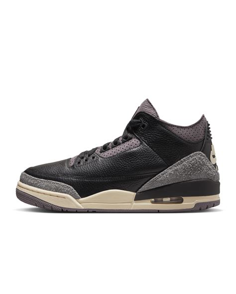 Women's Air Jordan 3 x A Ma Maniére 'Black and Flat Pewter' (FZ4811-001 ...