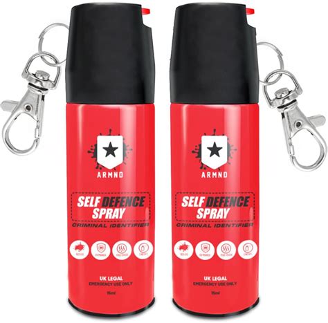 ARMND Self Defence Spray Criminal Identifier Spray TWIN PACK for ...