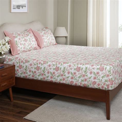 Buy MASPAR Sensory Bloom Cotton 200TC Floral Print 2Pcs Single Fitted ...