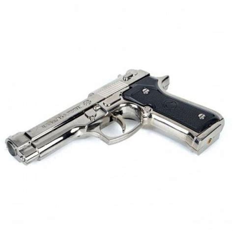 First Dot Revolver Gun Shape Antique Red Flame Refillable Cigarette Gas ...