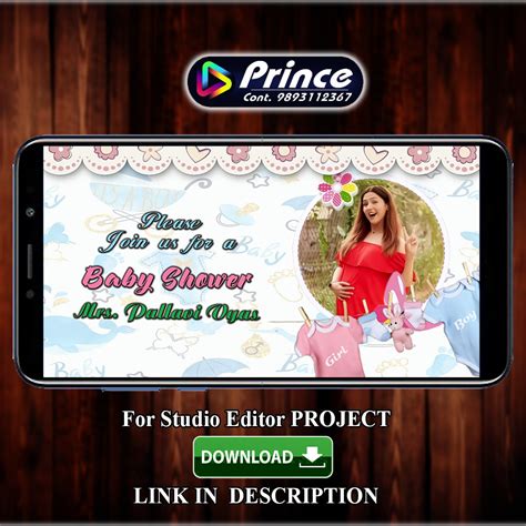 PS501 Baby Shower Invitation Edius Project – Prince Studio Mds