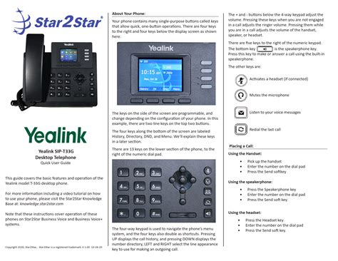 Yealink T33G Classic IP Phone User Guide