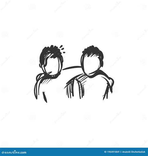 Best Friend Line Icon.Strong Bond.Isolated Vector Illustration Stock Vector - Illustration of ...