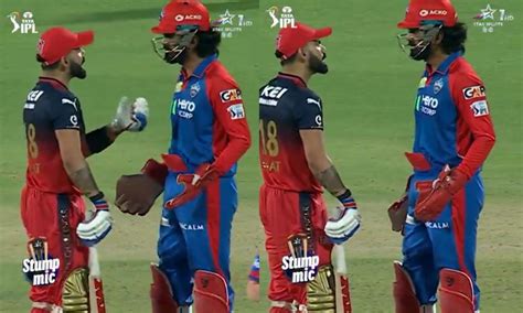 Virat Kohli and KL Rahul involved in a heated exchange during DC vs RCB ...