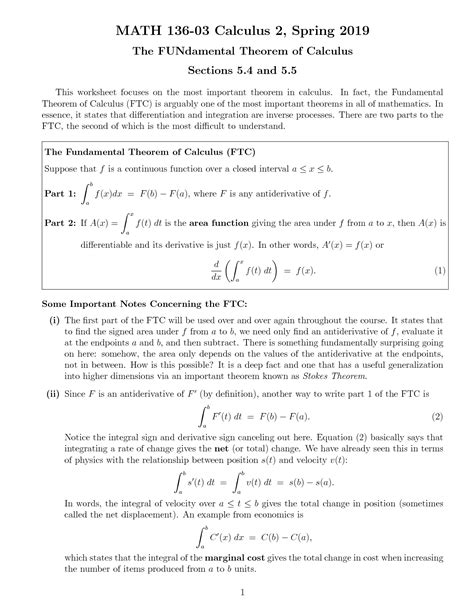 Image result for Fundamental Theorem of Calculus Lesson Plan