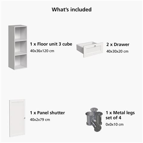 Buy Helios Soho 1-Door Book Cabinet with Drawers & Legs - White from ...