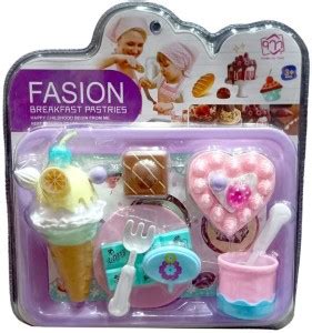 Richuzers Chef Breakfast Pastries Cake Ice Cream Toy Set with Tray ...