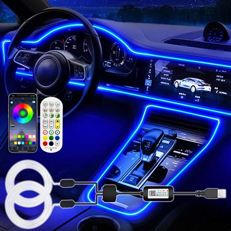 Interior Car Lights RGB Car Atmosphere Strip Light With Wireless