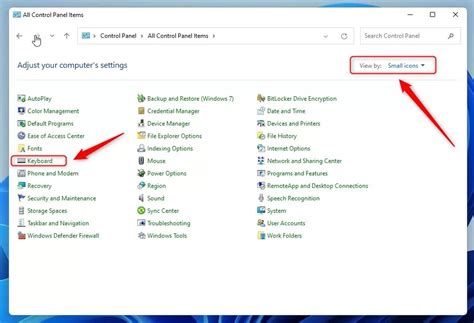 Image result for Control Panel Keyboard Windows 11