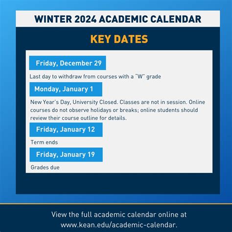 Academic Calendar Kean at Clara Stamps blog