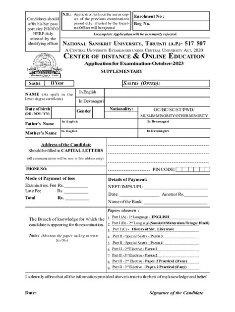 Fillable Online What does affix a recent photograph and get attested by ...