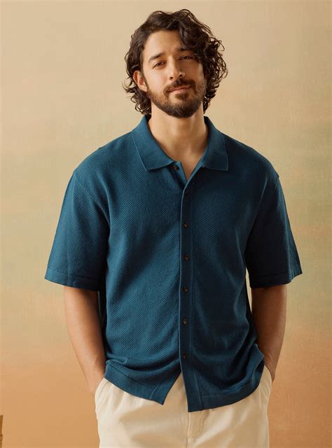 Andamen Atlantic Blue Cotton Shirt