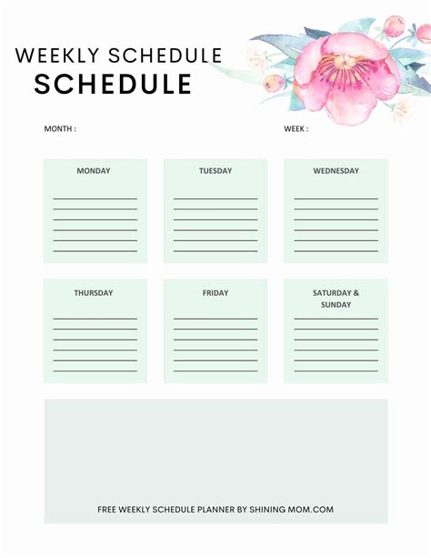 Image result for Creating a Weekly Schedule