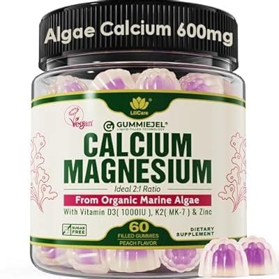 LILICARE Plant Based Calcium Gummies 600mg with Vitamin D3 India | Ubuy
