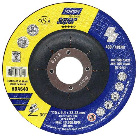 Disco de pulir 4 1/2 X 1/4 X 7/8 NORTON - Yo Claudio Mercantil