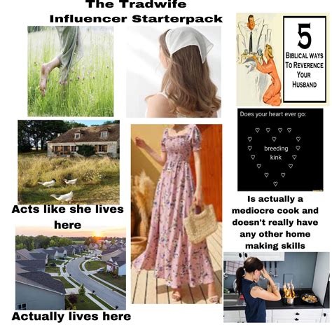 Tradwife Influencer Starterpack | /r/starterpacks | Starter Packs ...