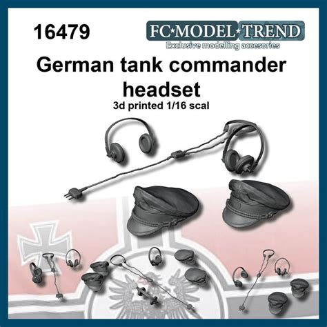 16479 German tank commander cap, headphones and microphone. 1/16 scale ...