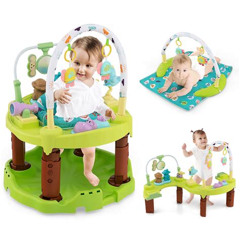 Costway 3-in-1 Baby Activity Center Toddler Bouncing Saucer w/ 3 ...