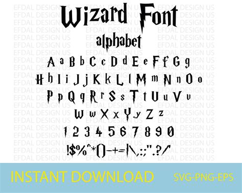 Harry Potter Font Svg Harry Potter Font SVG,SVG,svg Cricut, Silhouette