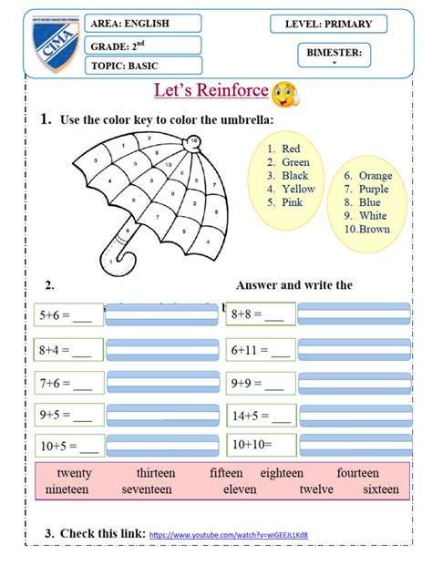 Math Numbers Worksheet PDF 的图像结果
