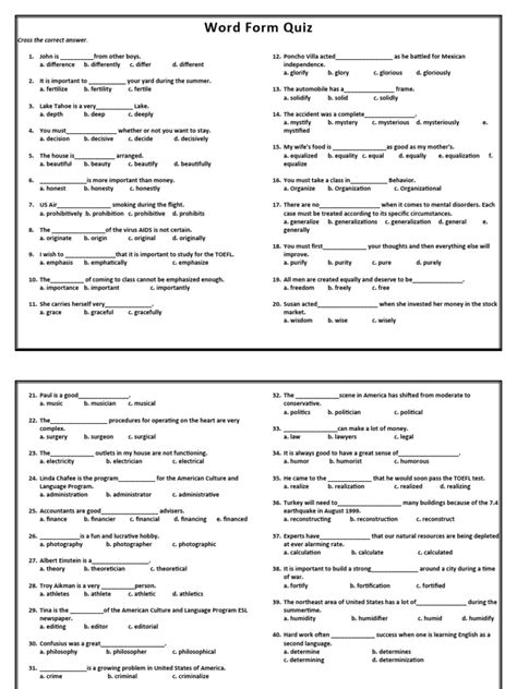 Image result for Word Form Questions