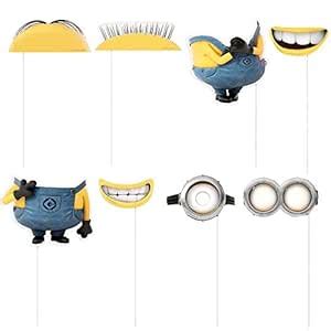 Atpata Funky Despicable Me Minions Photo Booth Props Placard Sticks (8 ...