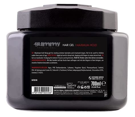 Gummy Hair Gel Maximum Hold Extreme Look 23.5oz (700ml) - Pack of 2 ...