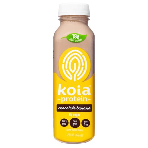 Koia Protein Nutritional Shake, Chocolate Banana, 18g Plant Protein ...